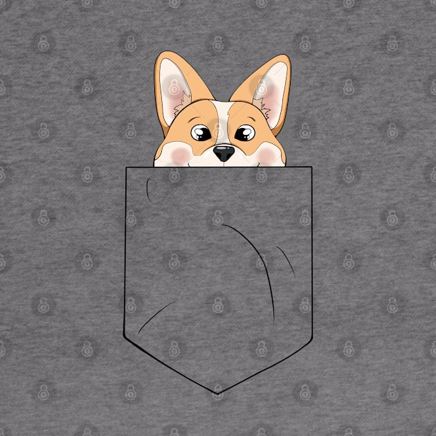 Corgi in a Pocket by Lady Lilac